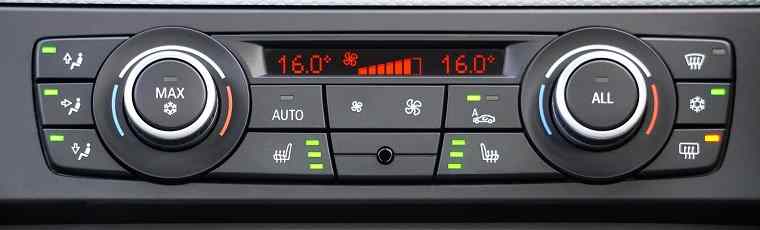 air con unit on dashboard