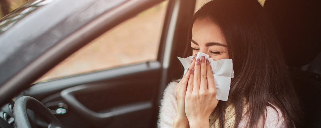 Woman with hayfever