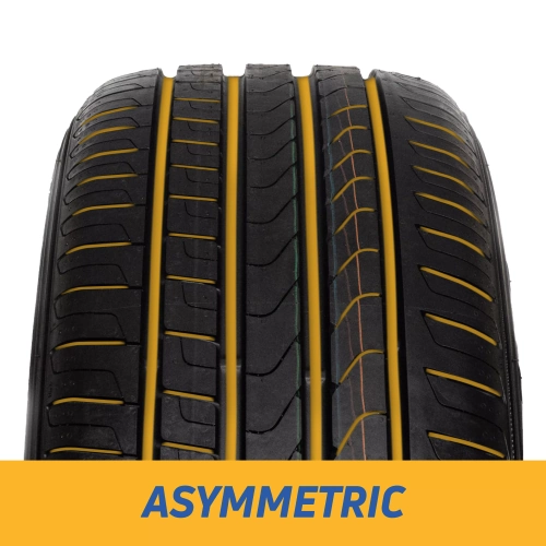 asymmetric tread pattern